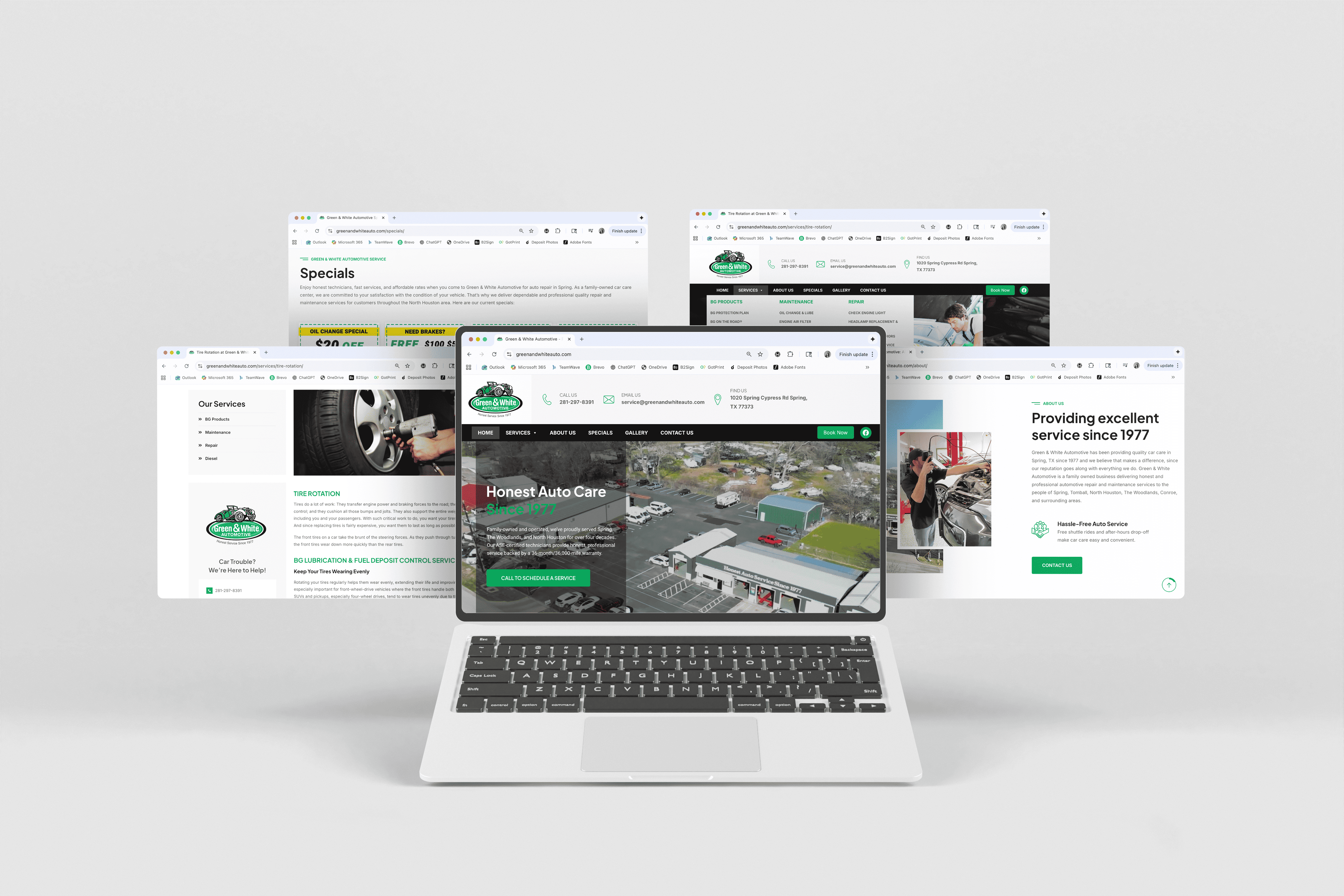 Green and White Automotive